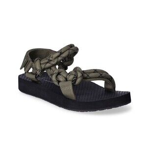 Time and Tru Knotted Rope Flat Nature Sandals  Size 7  NWT  Green  Gorpcore